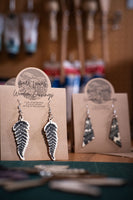 Handprinted Wooden Earrings