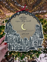 Festive village in the moonlight Wreath