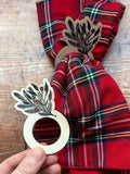 Linoprinted Napkin rings