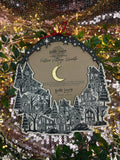 Festive village in the moonlight Wreath