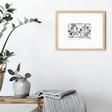 Wildflower Meadow A4 Woodcut Print