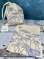 Fennel Print Gift Bag - Blue
