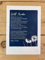 Wild Awake - A5 Lino Print