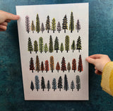 Four Seasons A3 Lino Print