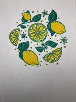 ‘When life gives you lemons' Lino Print