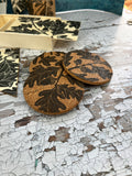 4 Oak Leaf Cork Coasters